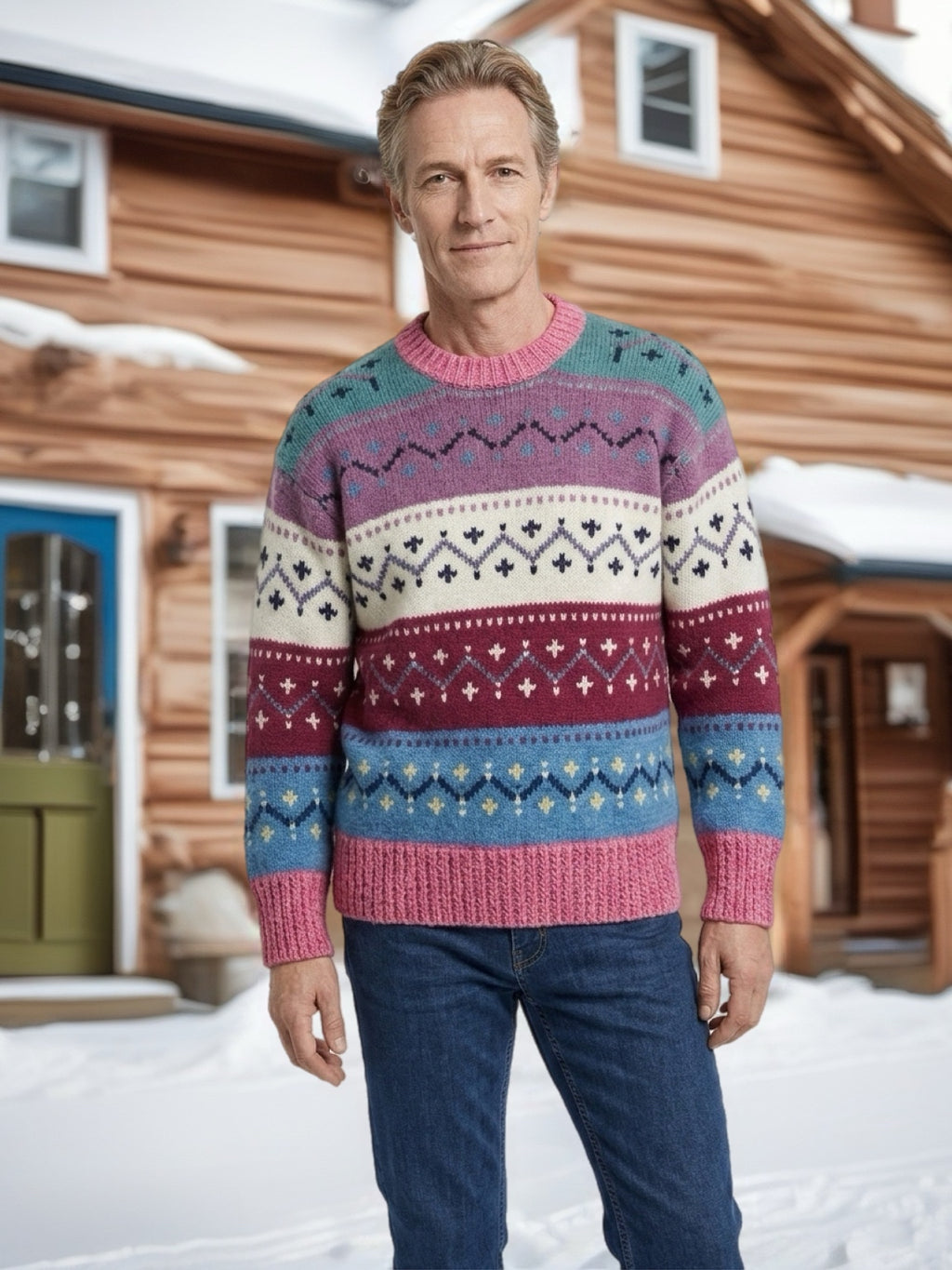 100% Merino Wool Handknit sweater  ITEM: # 9 - 681813