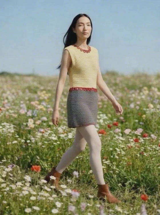 Handknit Vest Boho style                       ITEM:# 1 - 681805